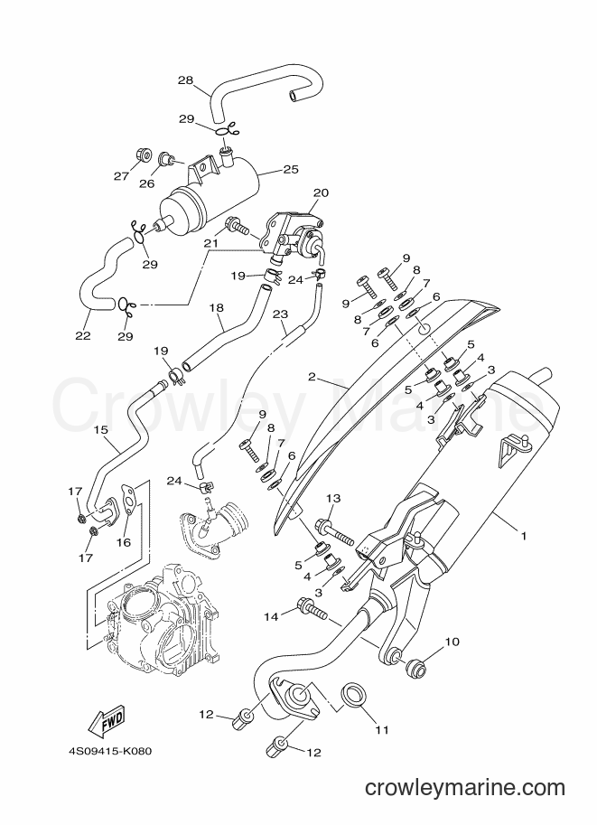 Yamaha Motors XC100E (1RS1) [010] - EXHAUST