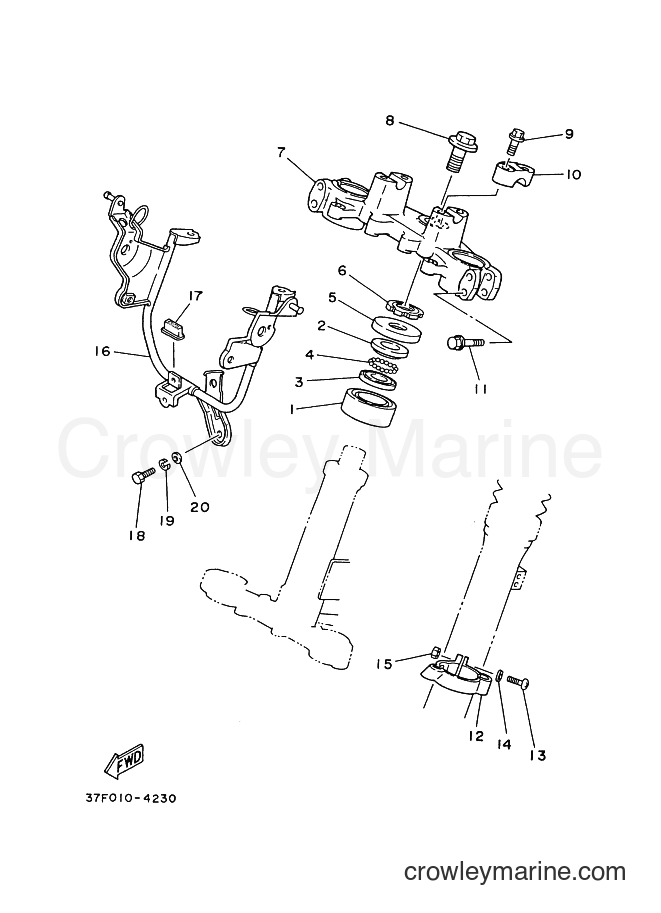 1988 Dirt Bike DT200U - DT200U (40R0) [010] - STEERING
