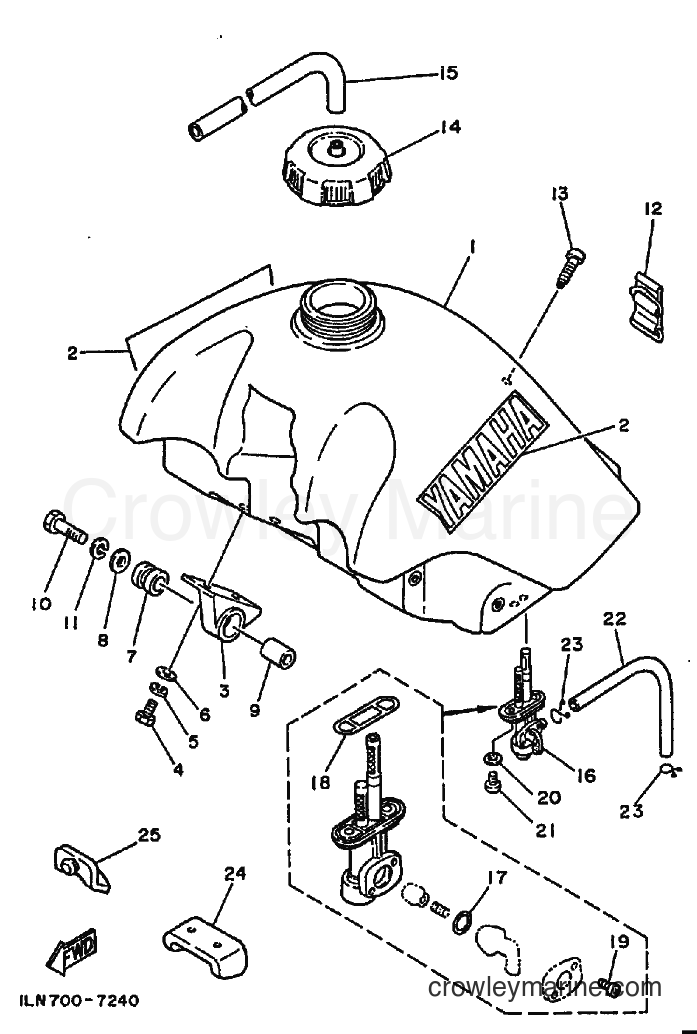 1990 Dirt Bike TT250 - TT250 (3DC2) [010] - FUEL TANK