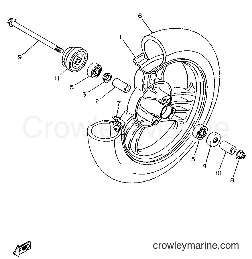 1996 Scooter YA50S - YA50S (4MJ2) [999] - FRONT WHEEL