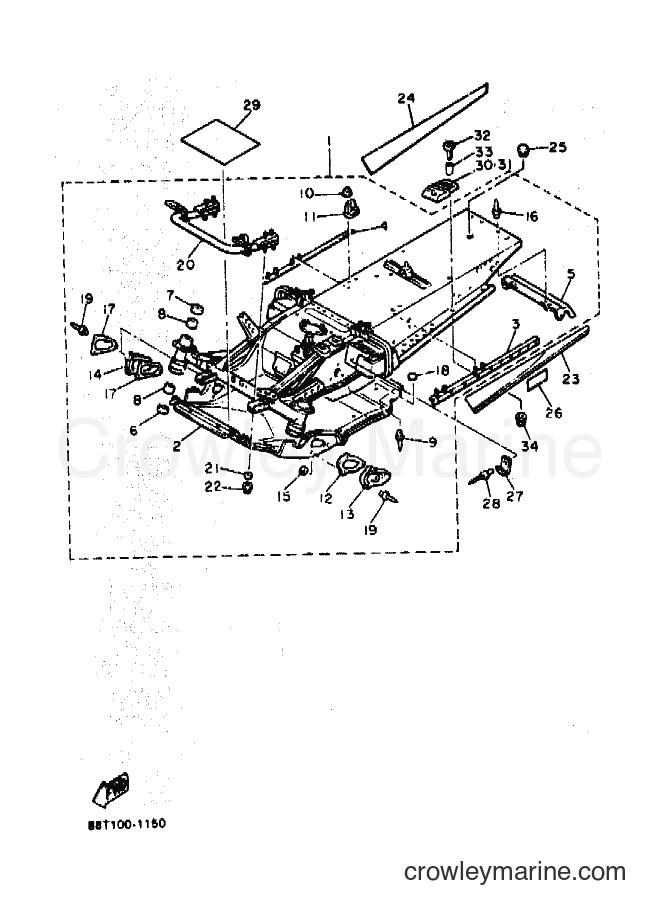 1991 Snowmobile VT480 - VT480 (88T1) [010] - FRAME