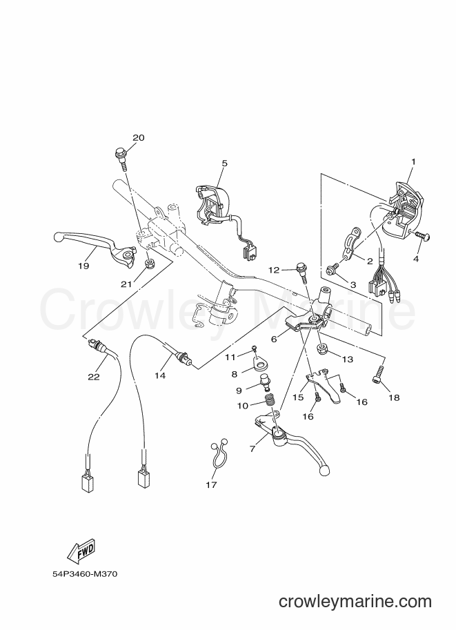 Yamaha Motors AL115FC (54P5) [010] - HANDLE SWITCH & LEVER