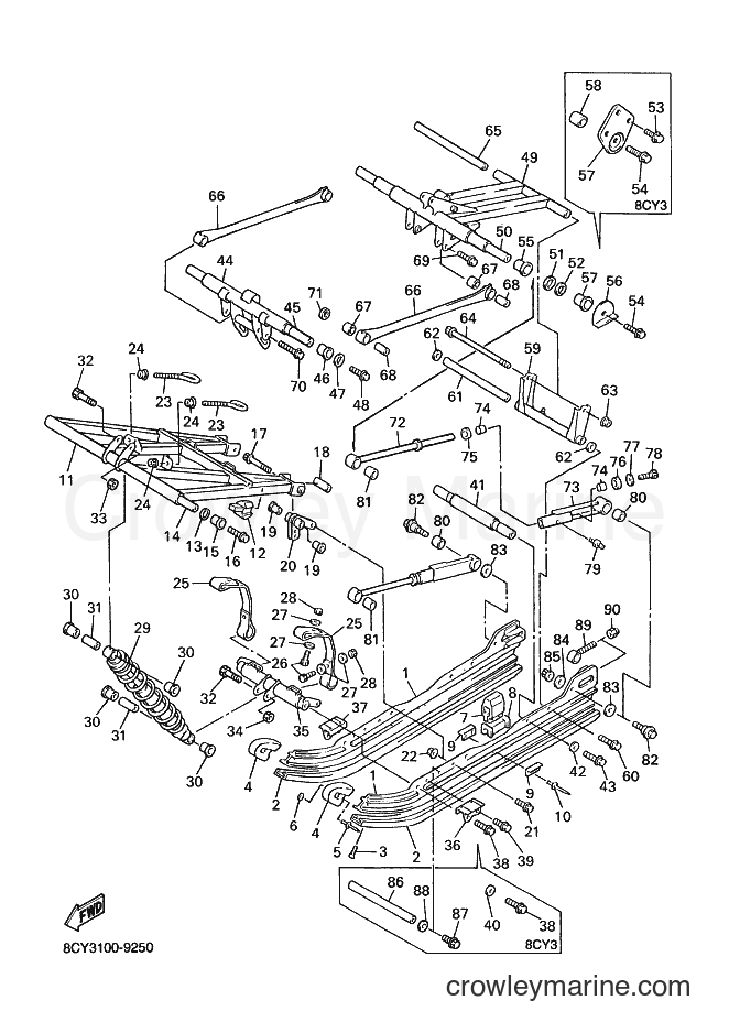 1999 Snowmobile VX500ER - VX500ER (8DT2) [020] - TRACK SUSPENSION 2