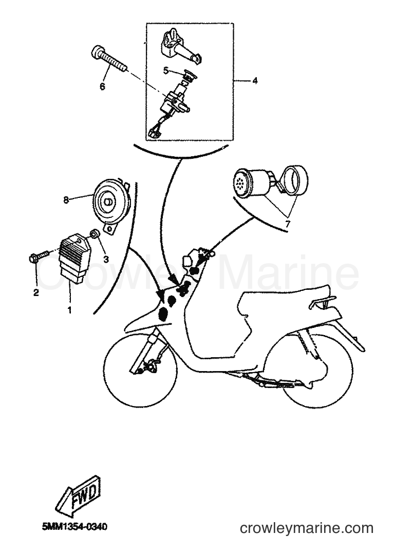 Yamaha Motors CW50 (5MN1) [030] - ELECTRICAL 1