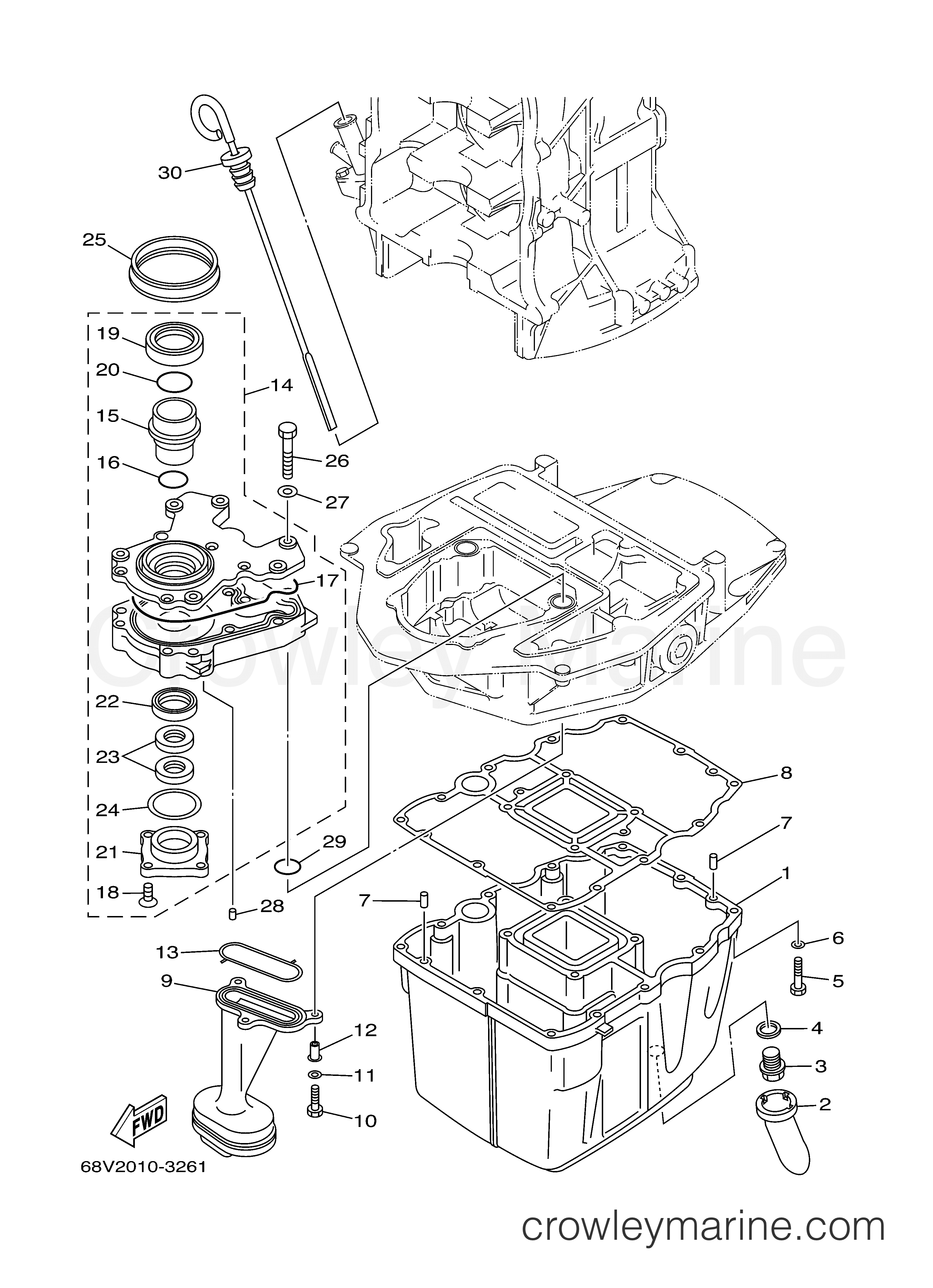 Yamaha Motors LF115TXRD - OIL PAN