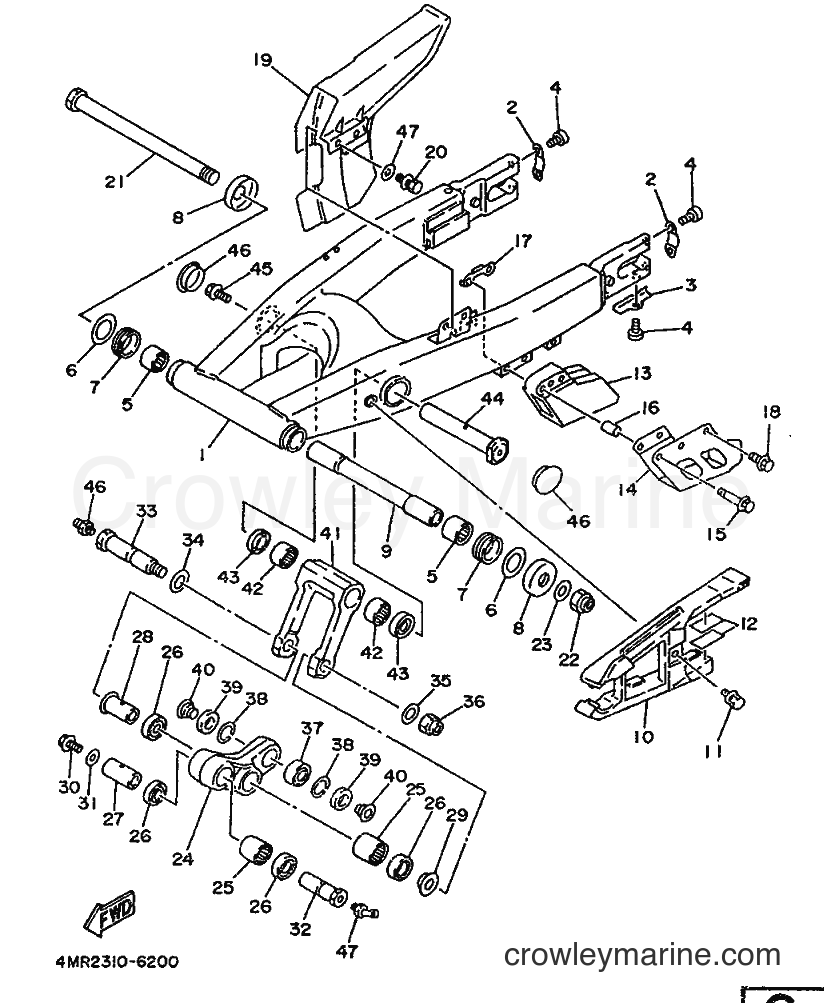 1996 Dirt Bike TT250R - TT250R (4MR2) [999] - REAR ARM