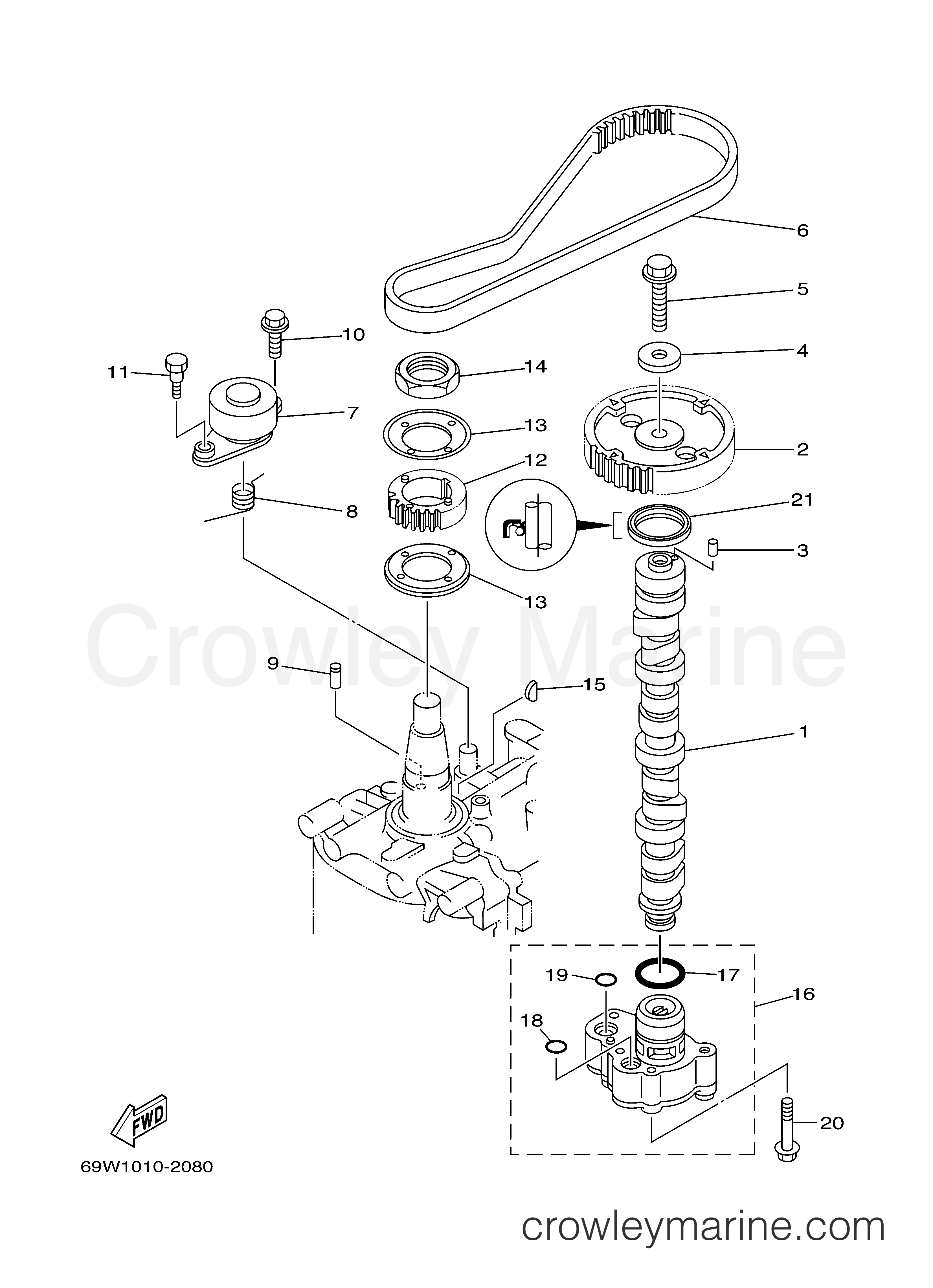 Yamaha Motors F60TLRB - OIL PUMP