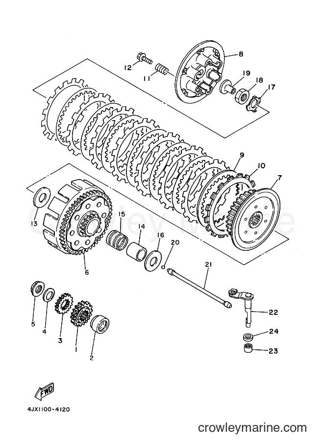 1996 Dirt Bike YZ250 - YZ250 (4SR2) [020] - CLUTCH