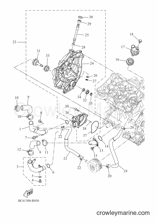 2016 Sport Bike XSR700 - XSR700 (B341) [010] - WATER PUMP