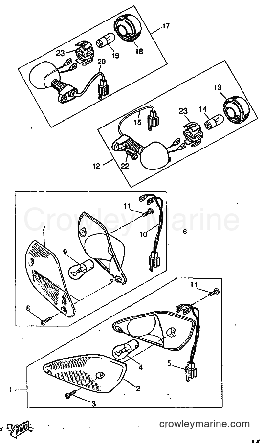 1997 Scooter YQ50 - YQ50 (5DN1) [999] - BLINKLEUCHTE