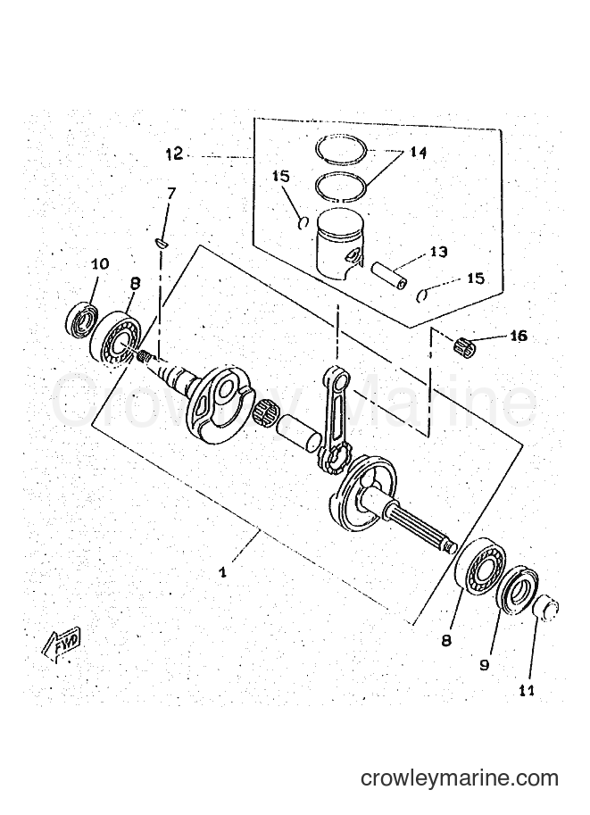 1996 Scooter CW50RSP - CW50RSP (4WS2) [010] - CRANKSHAFT & PISTON