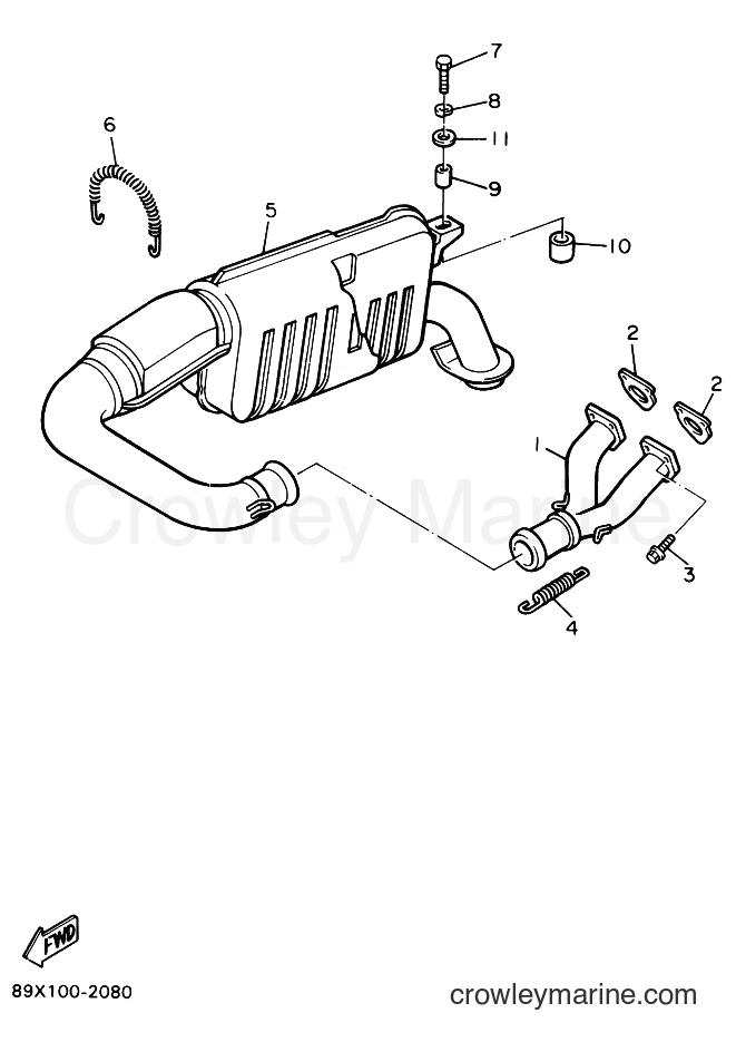 1994 Snowmobile ET410TR - ET410TR (8BY1) [020] - EXHAUST
