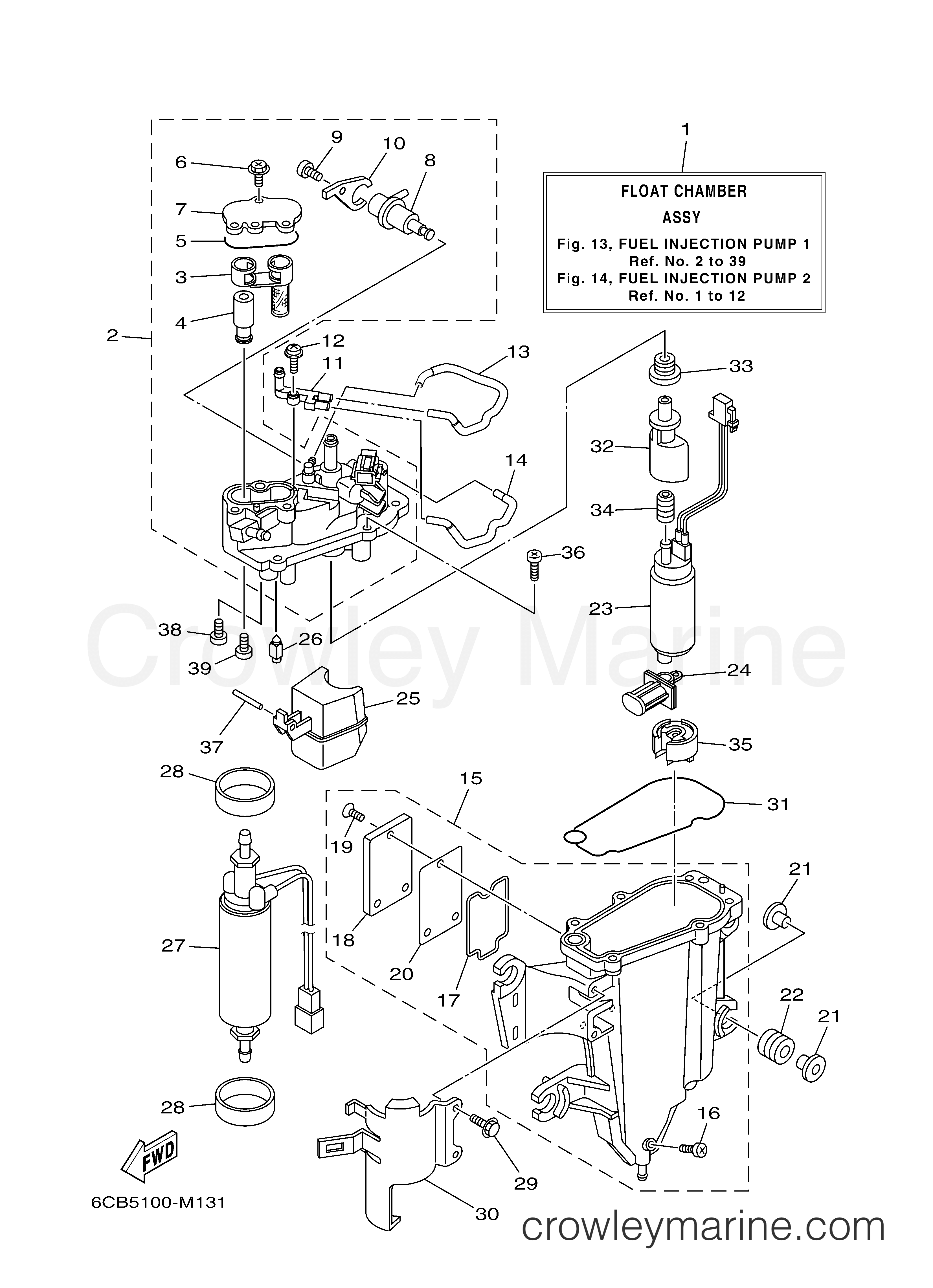 Yamaha Motors F300NCA - FUEL INJECTION PUMP 1