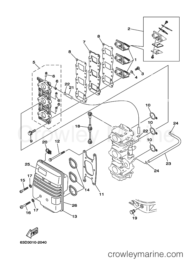Yamaha Motors 40VETO (63DC) [160] - INTAKE