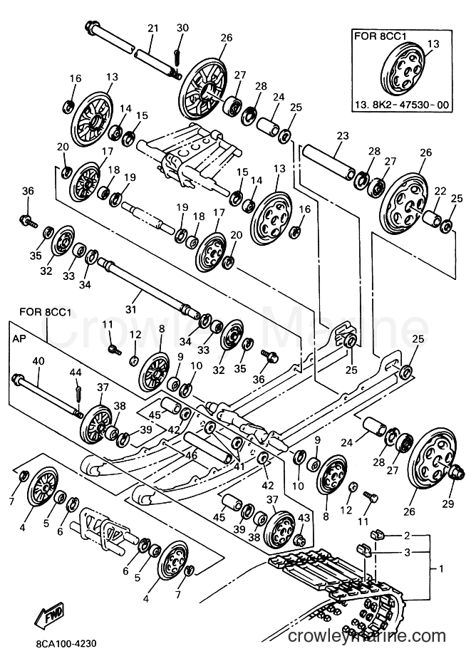 1994 Snowmobile VX600 - VX600 (8CA1) [010] - TRACK SUSPENSION 1