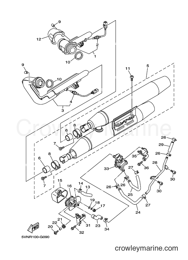 Yamaha Motors XV1700A (5VNT) [010] - EXHAUST