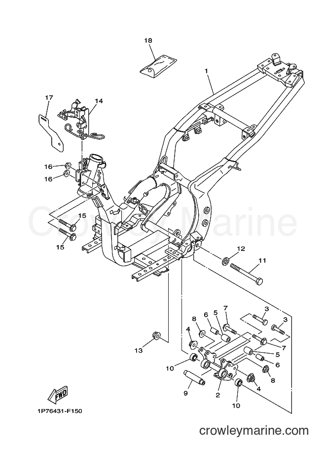 Yamaha Motors AT115 (1P77) [010] - FRAME