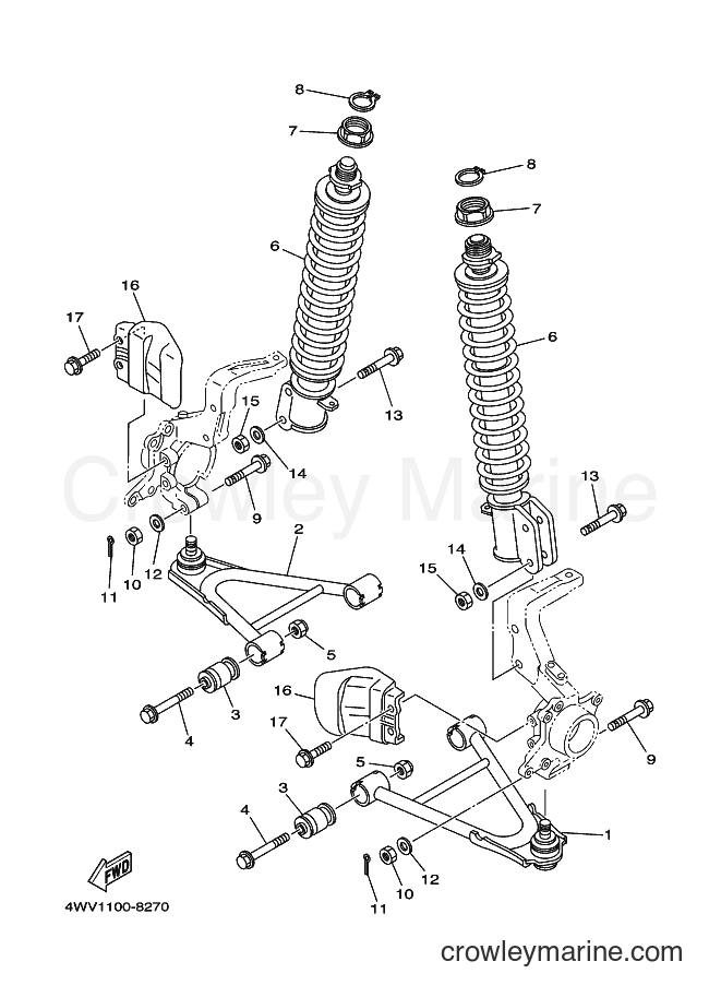 2000 ATV YFM600FWA - YFM600FWA (5GT8) [010] - FRONT SUSPENSION & WHEEL