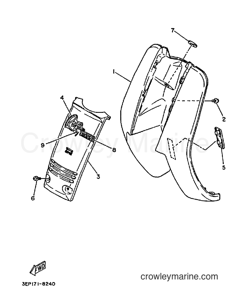 1990 Scooter SH50 - SH50 (3EP7) [010] - LEG SHIELD