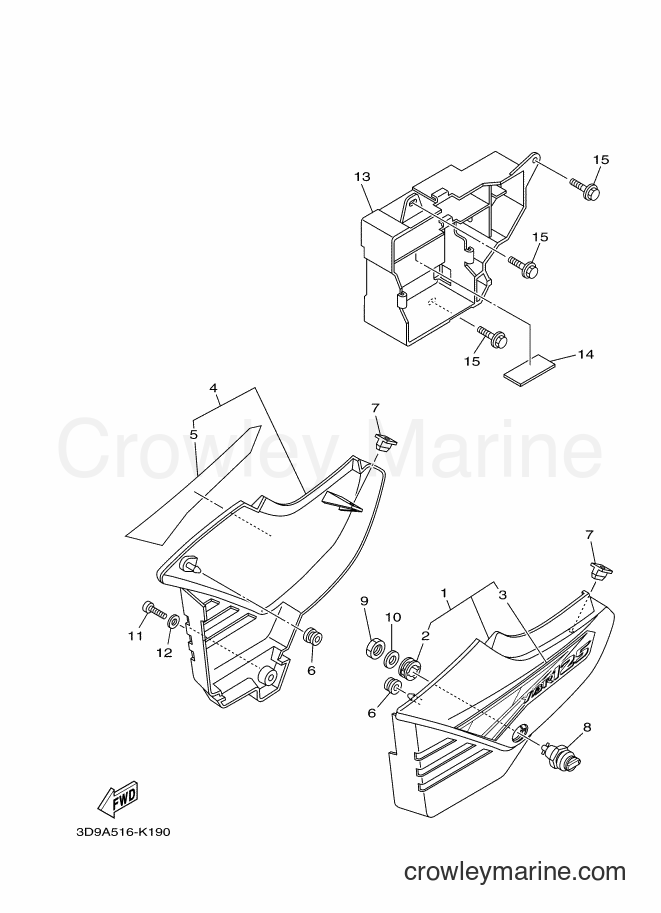 Yamaha Motors YBR125ESD (3D9A) [010] - SIDE COVER