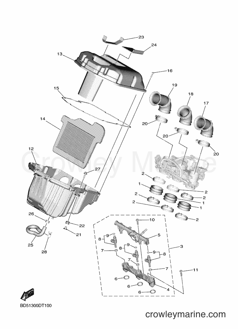 Yamaha Motors MXT850 (BD51) [010] - INTAKE 2