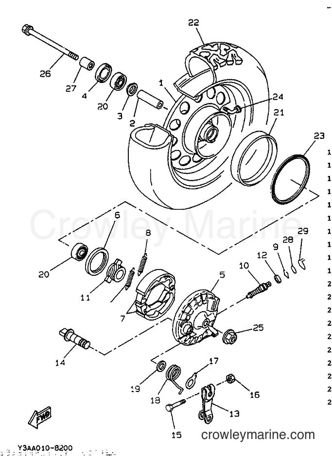 1991 Scooter CW50 - CW50 (4BX1) [999] - FRONT WHEEL