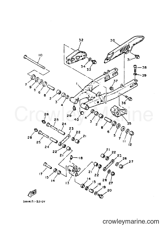 1995 Dirt Bike DT200R - DT200R (3MH4) [010] - REAR ARM