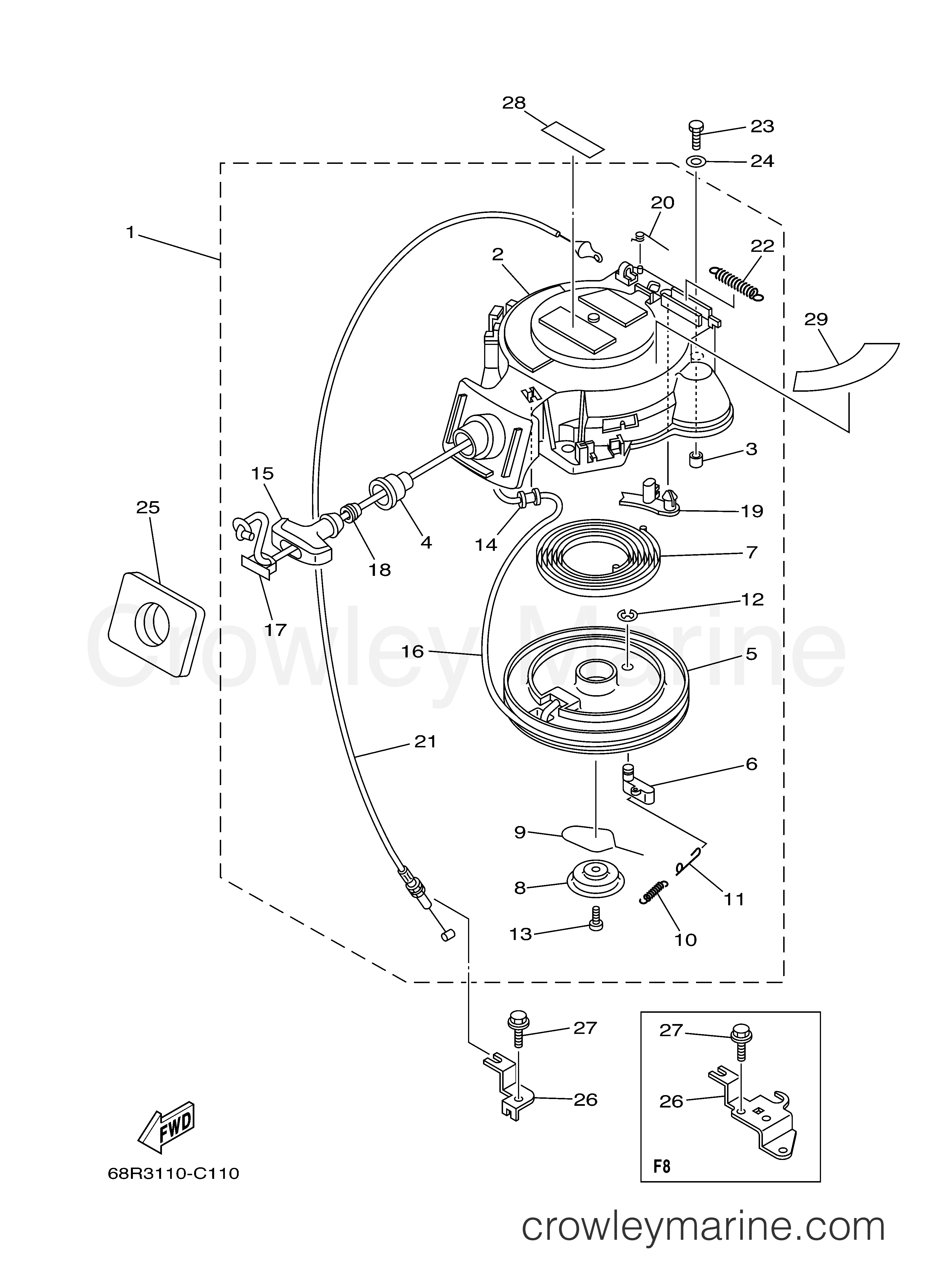 Yamaha Motors F6MLHD - STARTER