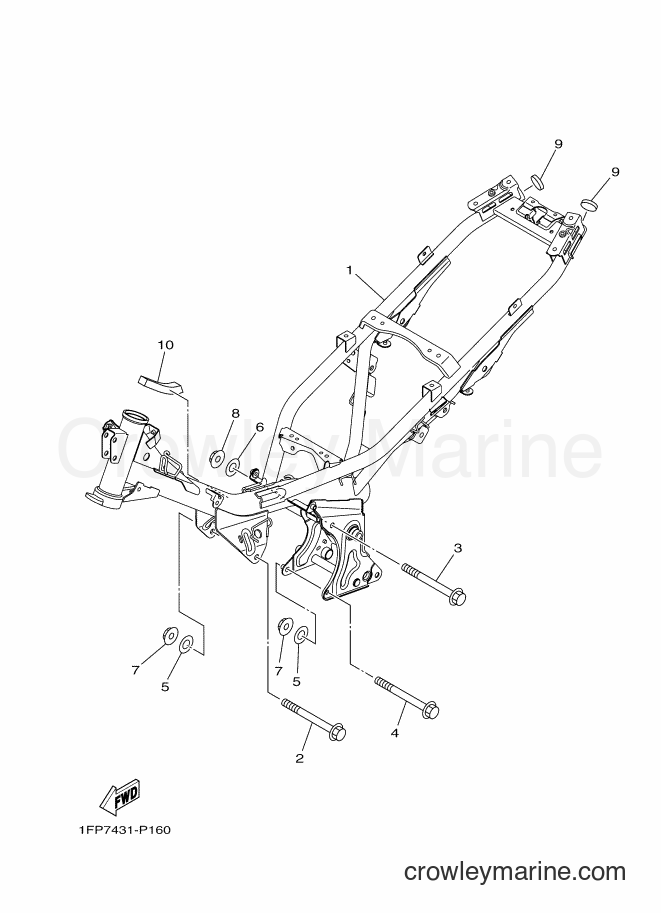 Yamaha Motors T115FLSEC (1FP7) [010] - FRAME