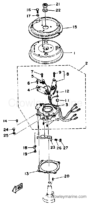 Yamaha Motors 15ESHQ - CDI MAGNETO