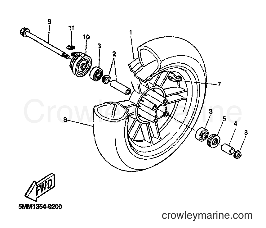 Yamaha Motors CW50 (5MN1) [030] - FRONT WHEEL