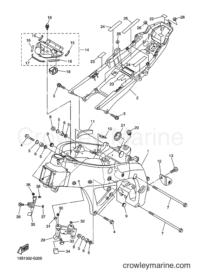 2016 Sport Bike YZF-R6 - YZF-R6 (2CXY) [010] - FRAME