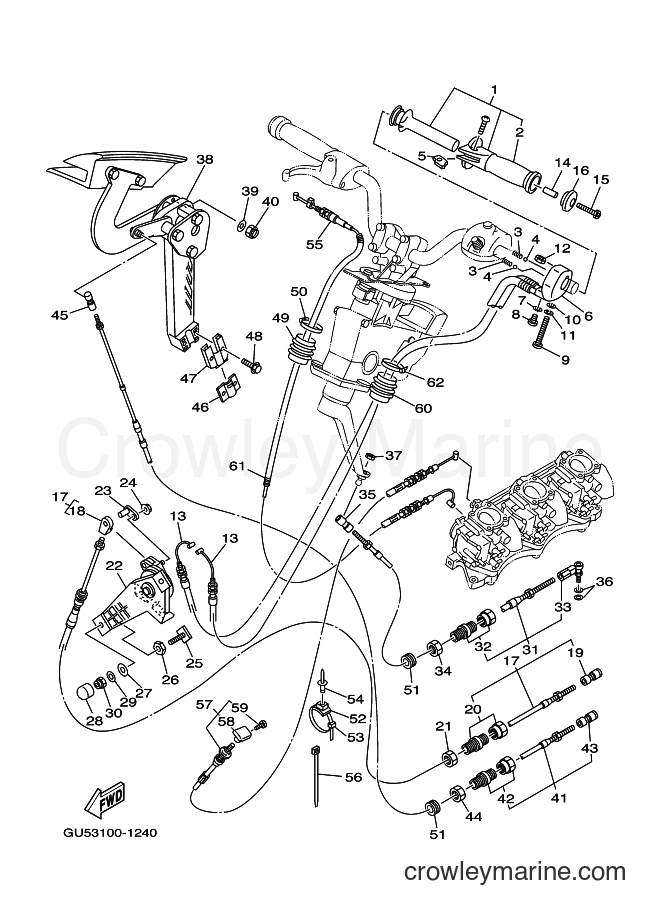 Yamaha Motors JET FOR SV1200Y (66GB) [03A] - CONTROL CABLE