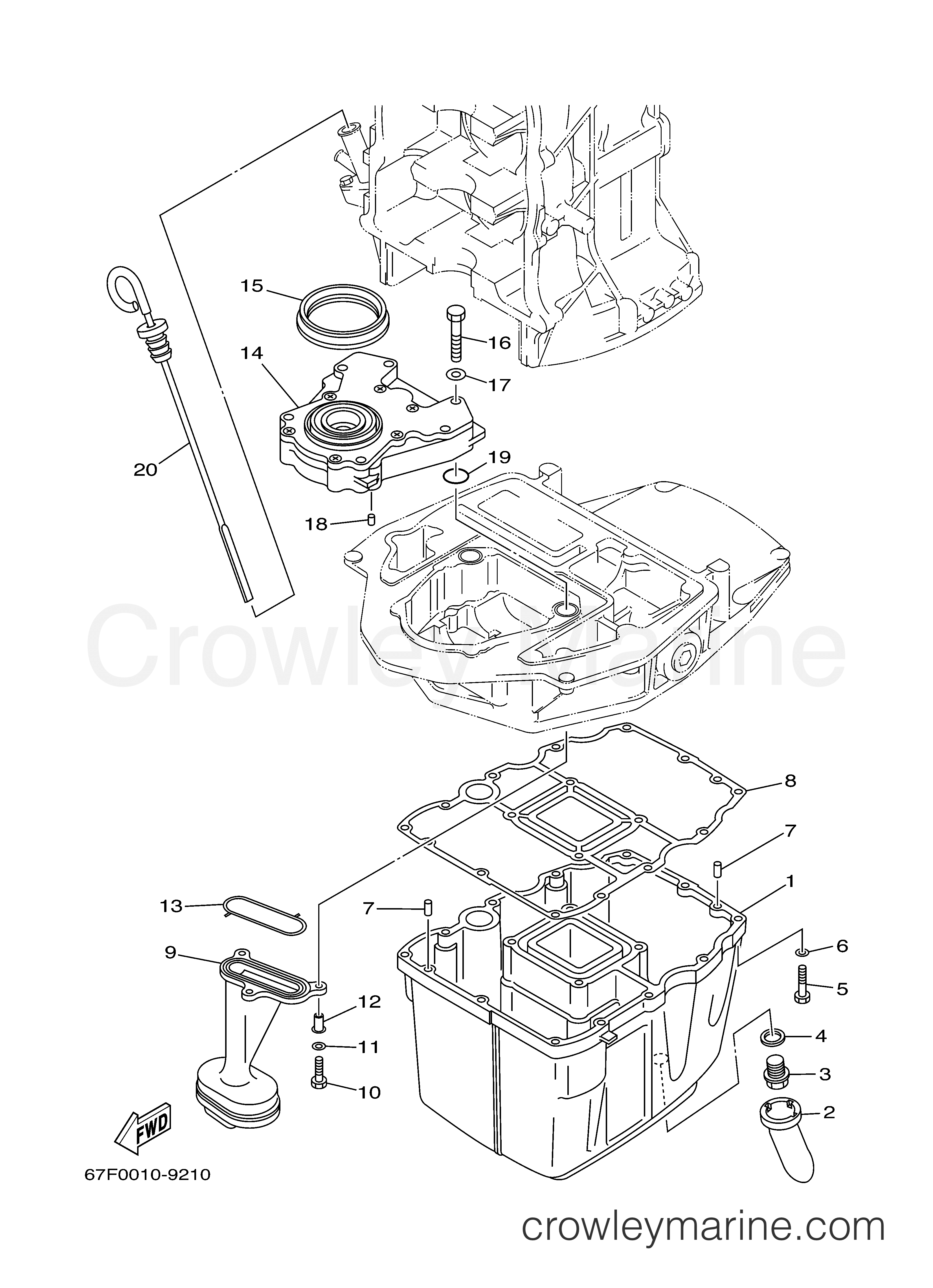 Yamaha Motors F80TLRZ - OIL PAN
