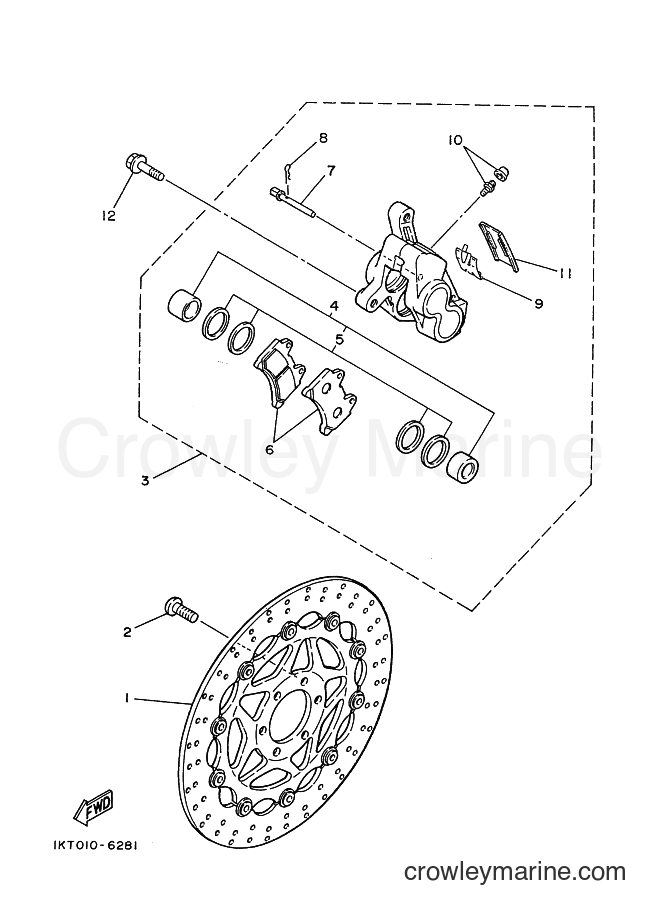 1989 Sport Bike TZR250 - TZR250 (2XW2) [99A] - FRONT BRAKE CALIPER