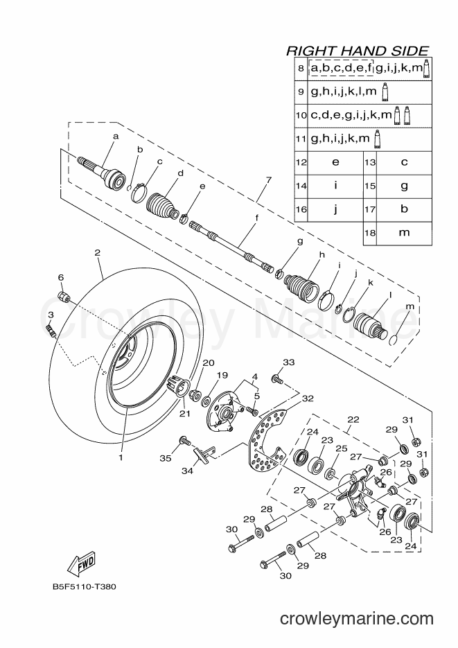 2018 ATV YXE700E - YXE700E (B3D2) [010] - REAR WHEEL 2