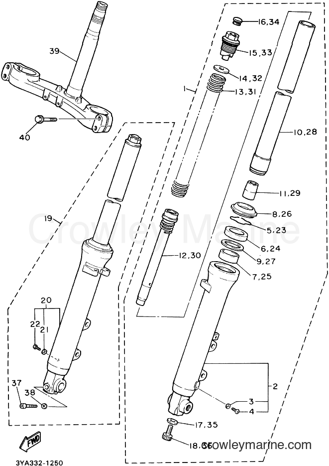 1992 Sport Bike FJ1200A - FJ1200A (3YA4) [999] - FRONT FORK