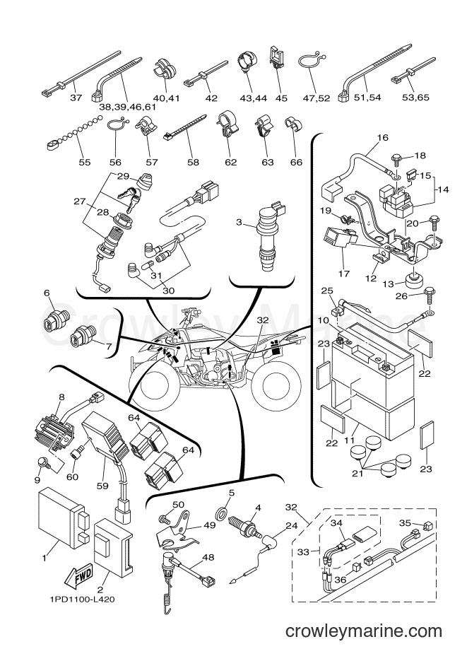 Yamaha Motors YFZ450 (1PD2) [010] - ELECTRICAL 1