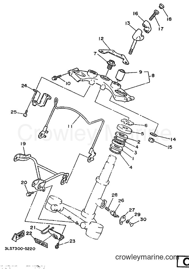 Yamaha Motors XV250 (3LSB) [999] - STEERING