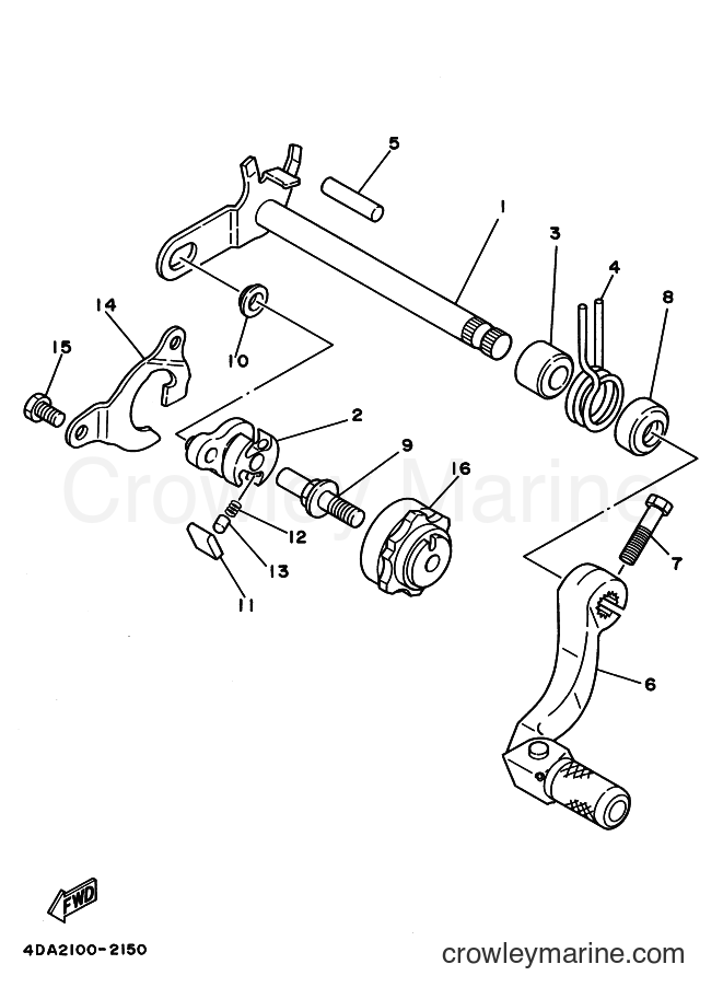 1992 Dirt Bike YZ250 - YZ250 (4DA2) [030] - SHIFTER