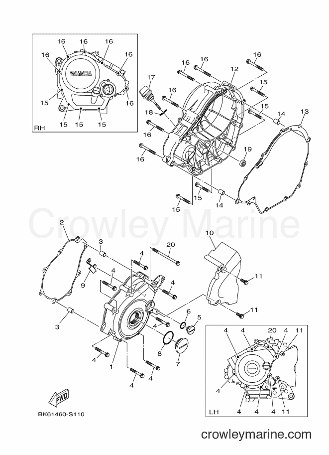 2017 Street Bike YZF155 - YZF155 (B9B2) [010] - CRANKCASE COVER 1