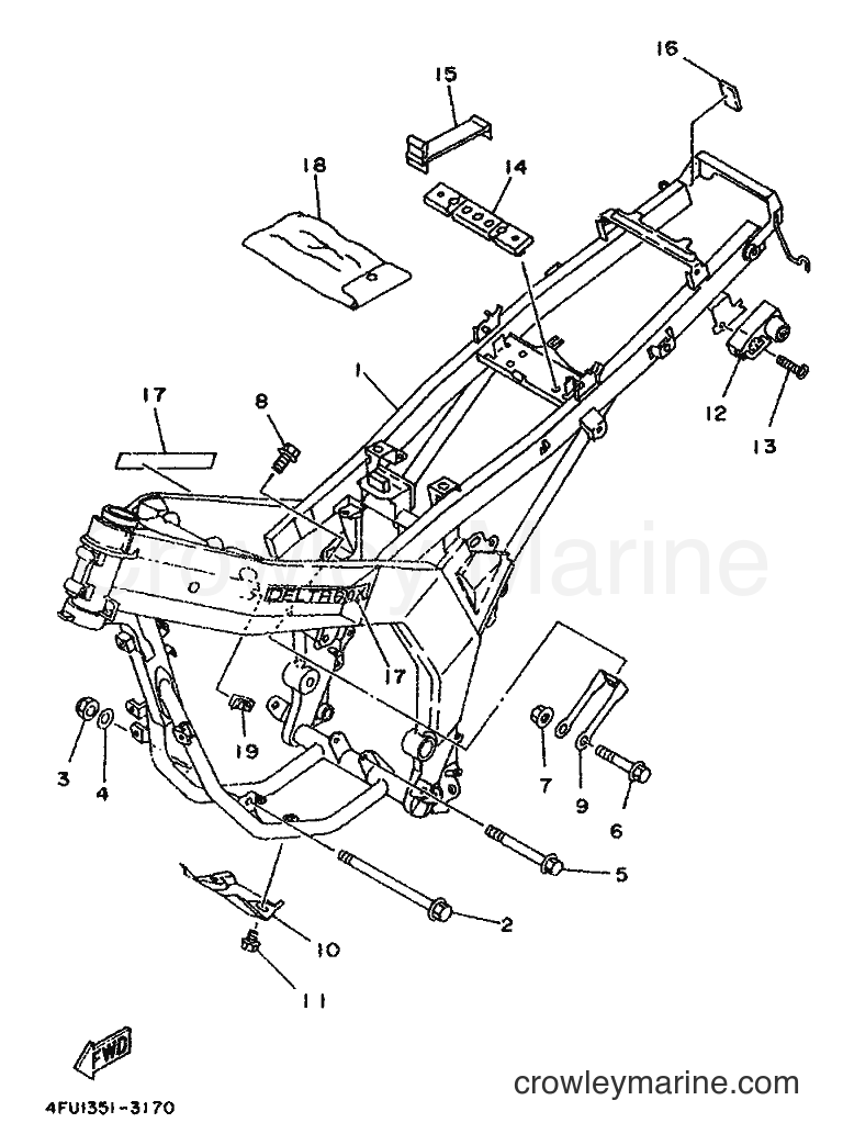 1993 Dirt Bike TDR125 - TDR125 (4GX1) [999] - FRAME