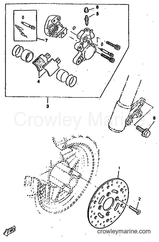 1998 Scooter CW50RSP - CW50RSP (4WL6) [010] - FRONT BRAKE