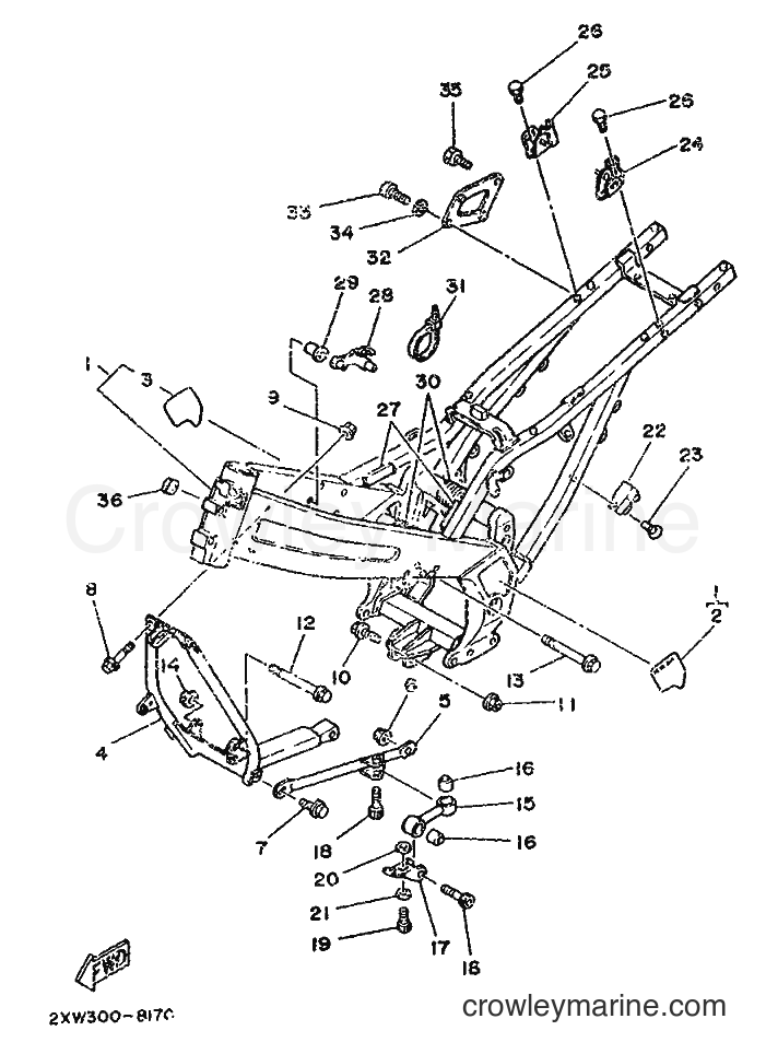 1989 Sport Bike TZR250 - TZR250 (2XW2) [99A] - FRAME