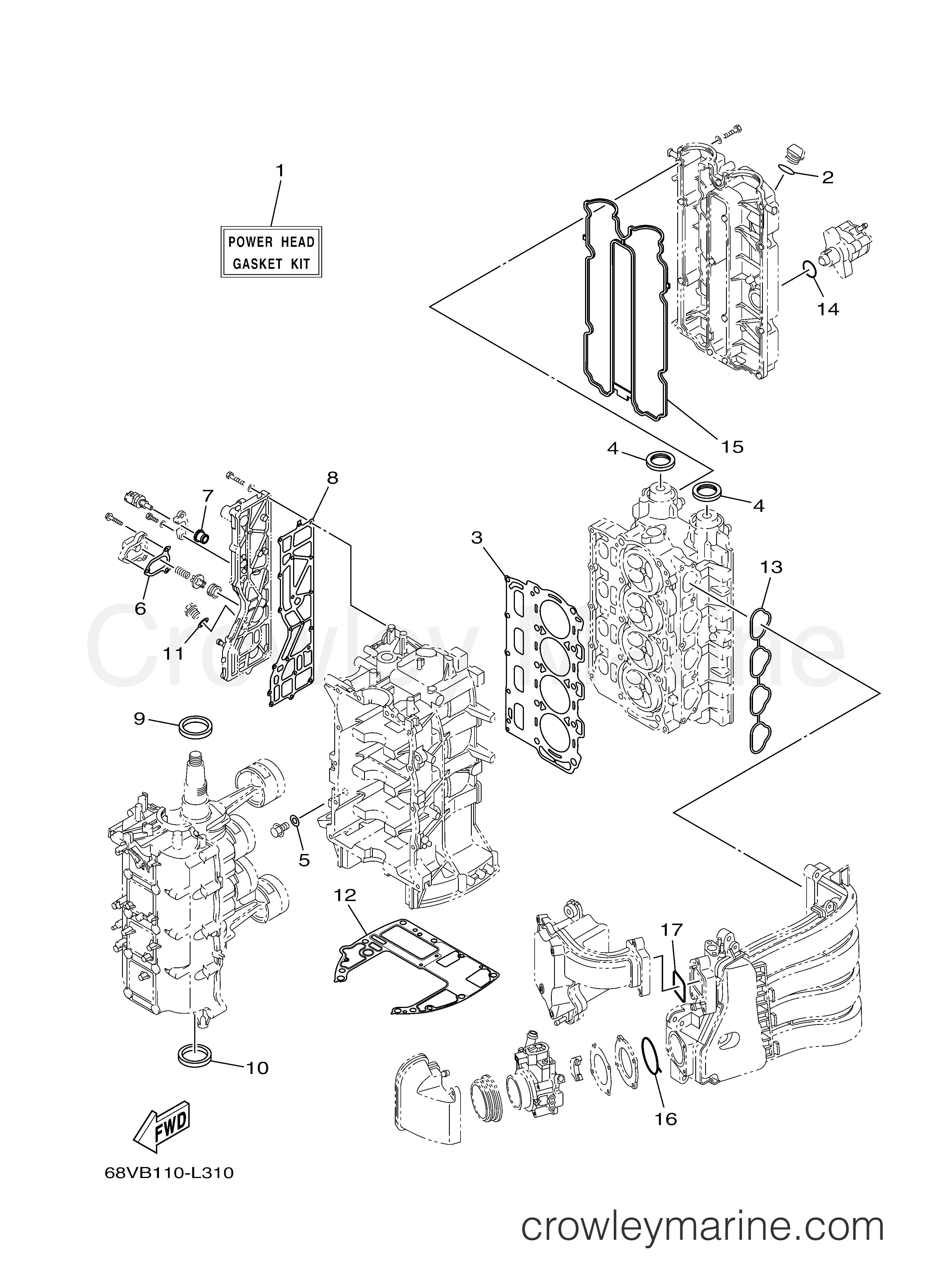 Yamaha Motors F115JA - REPAIR KIT 1