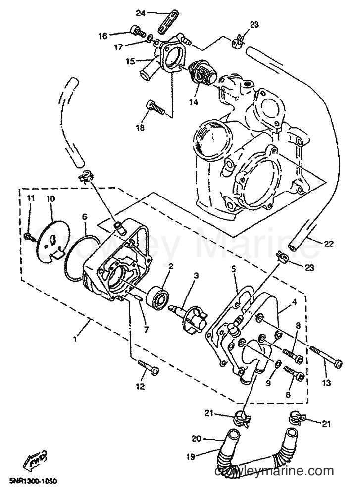 2001 Scooter YP150D - YP150D (5NS1) [010] - WATER PUMP