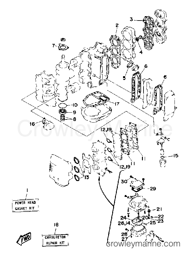 Yamaha Motors PRO50LD - REPAIR KIT 1