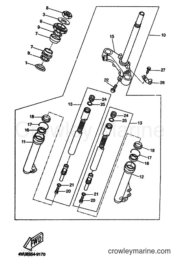 Yamaha Motors CW50 (4VVP) [010] - FRONT FORK
