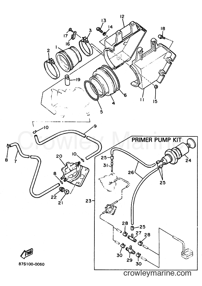Yamaha Motors BR250 (89B1) [020] - INTAKE