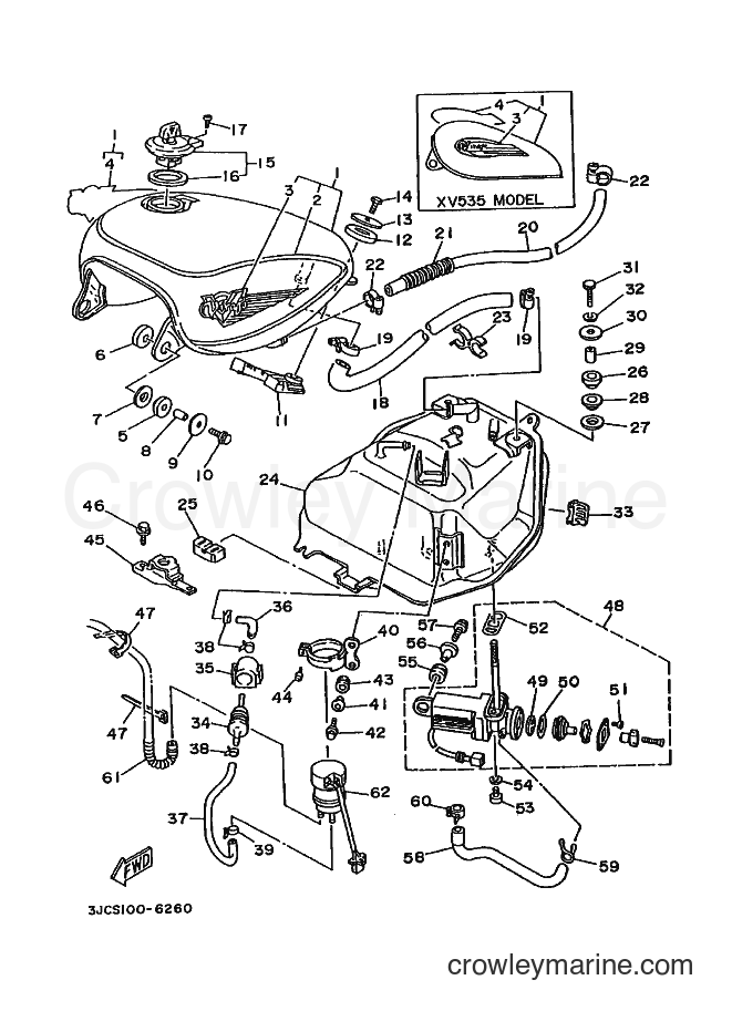 1996 Cruiser XV535S - XV535S (3JCR) [010] - FUEL TANK